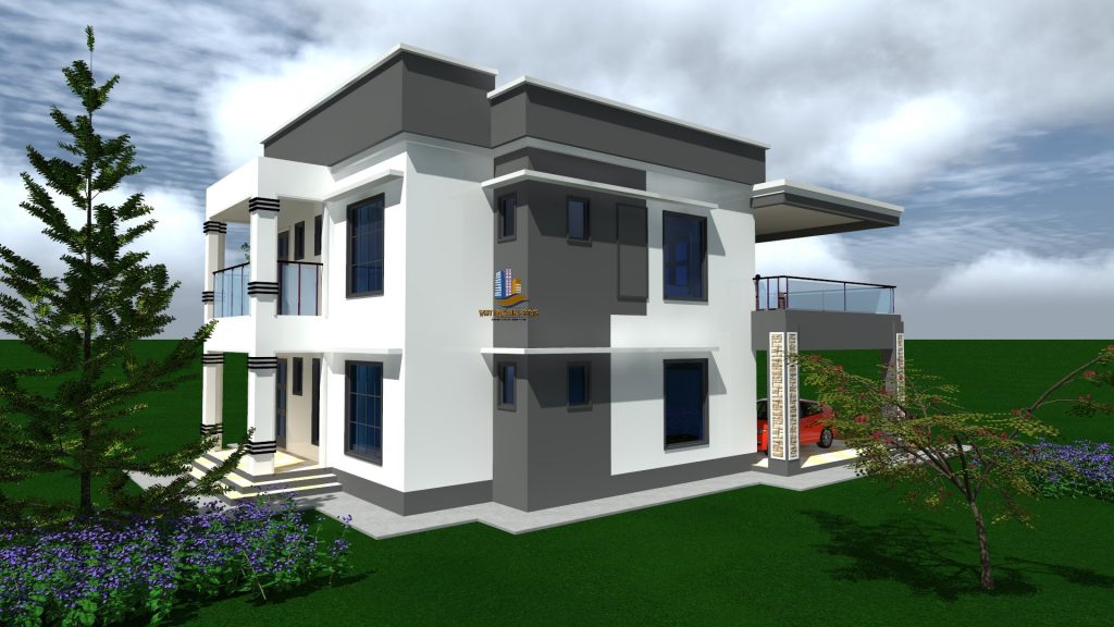 house plan kenya, four bedroom house plan kenya, maisonette house plan kenya