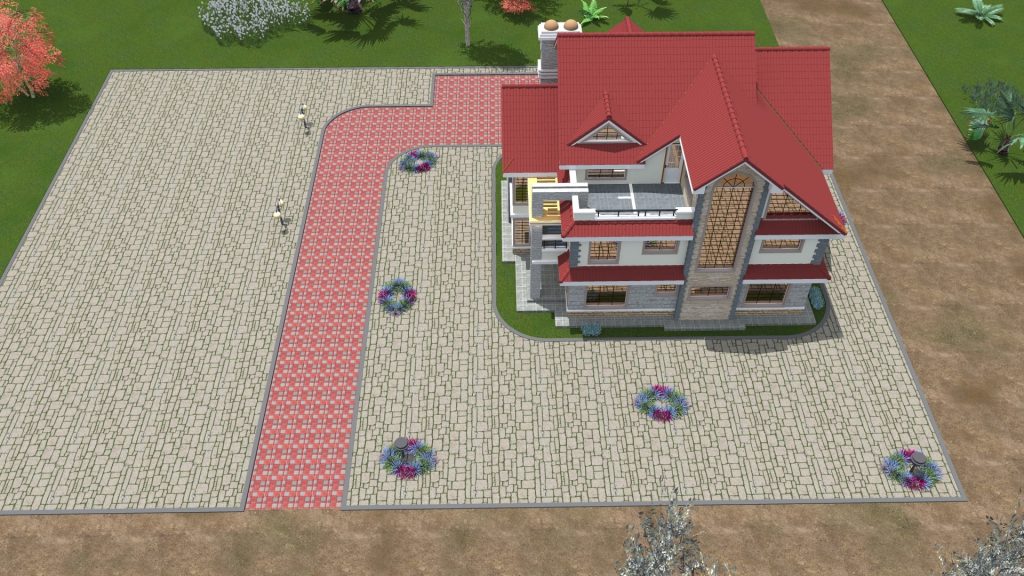 4BR Maisonette House Plans in Kenya