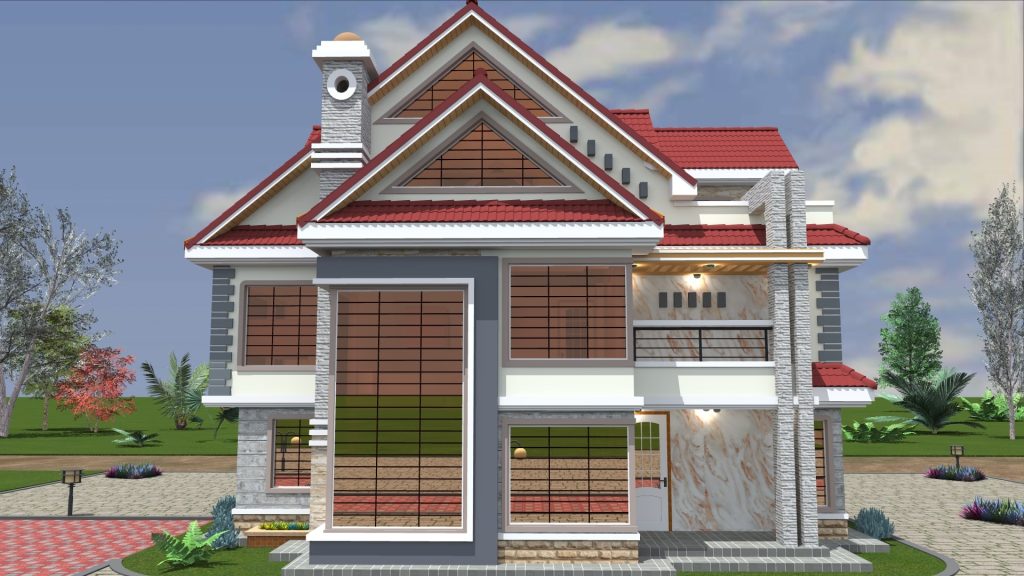 7BR Maisonette House Designs in Kenya