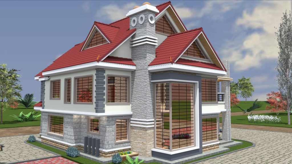 6BR Maisonette House Designs in Kenya