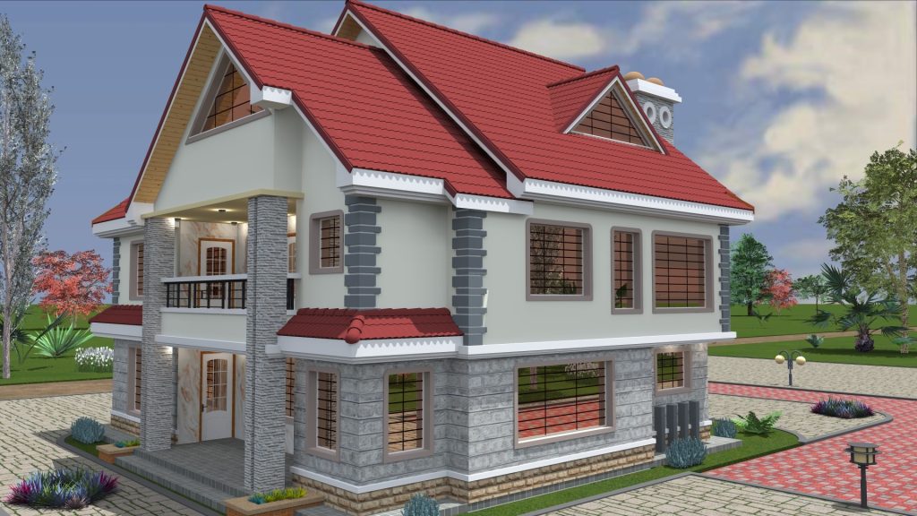7BR Maisonette House Plans in Kenya
