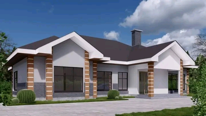 3BR Bungalow House plans in Kenya