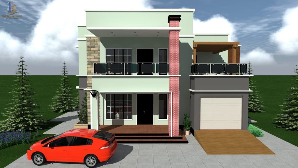 flat roof house designs in Kenya