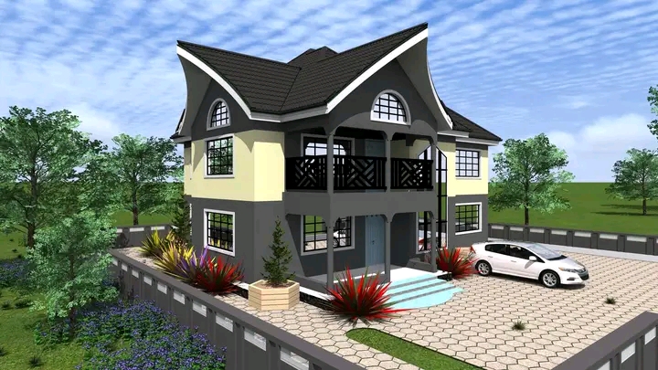 5 Bedroom Maisonette House Plans in Kenya