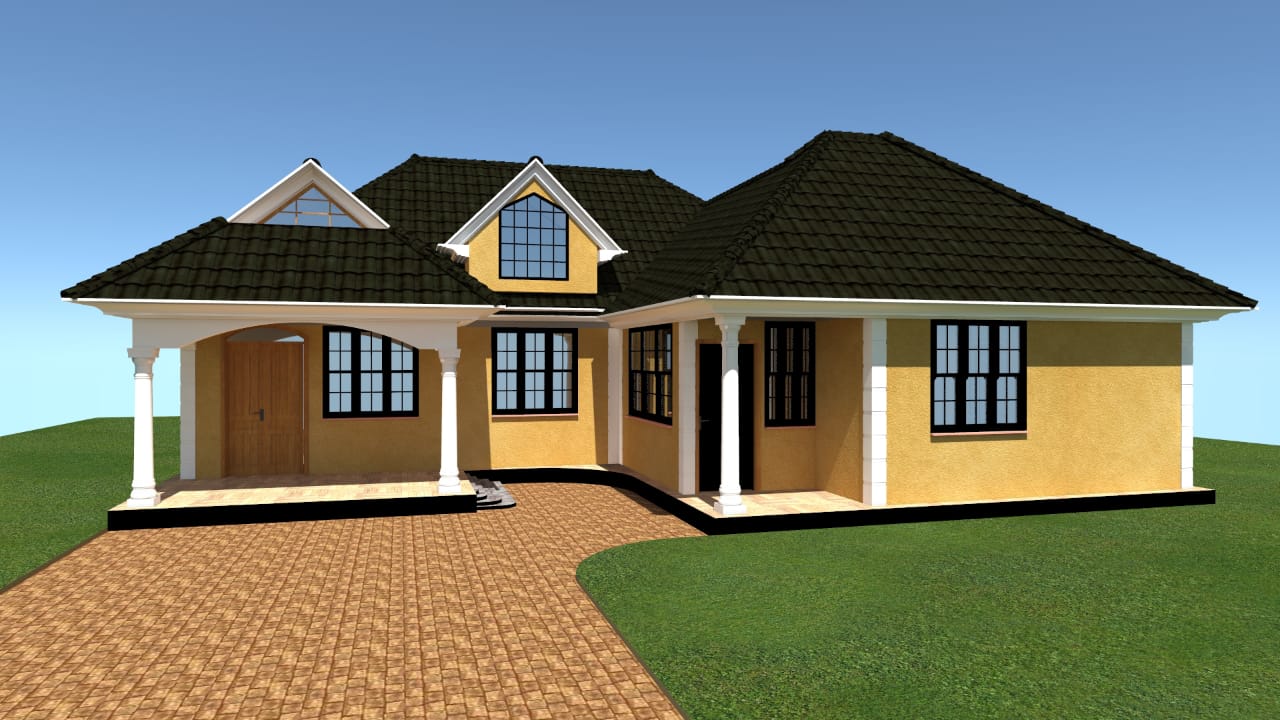 2BR Bungalow House Designs in Kenya