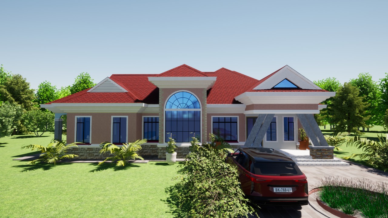5 Bedroom Bungalow House Design in Kenya